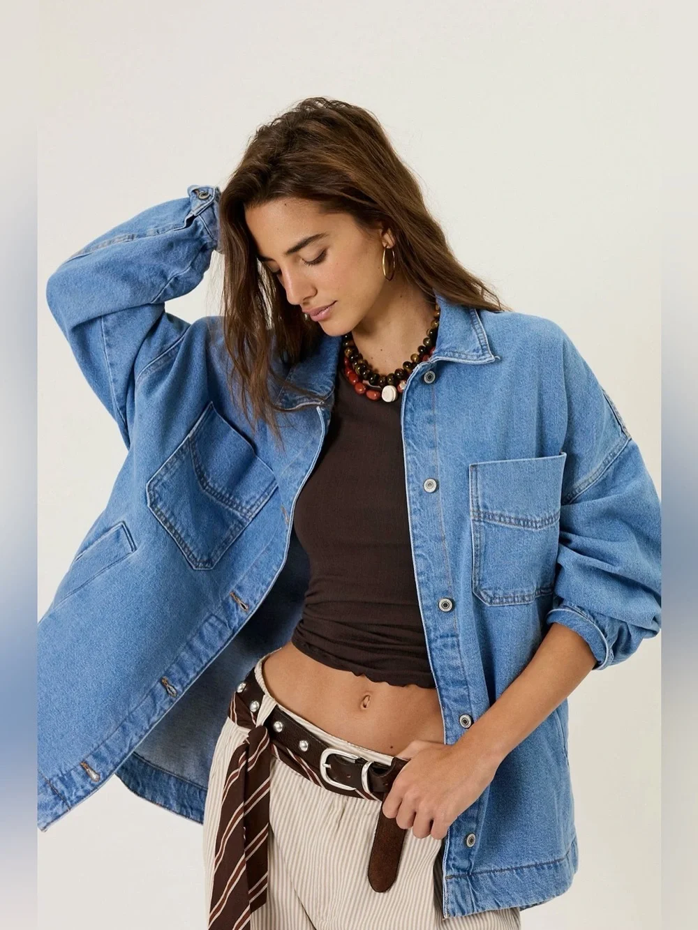 We The Free Madison City Denim Jean Jacket - Picture 3 of 5